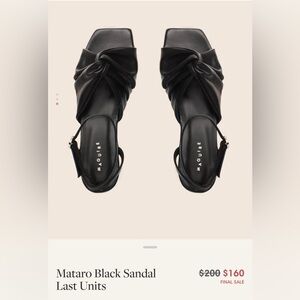 Mataro Black Sandal-Maguire